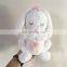 Sleeping Stuffed Plush White Rabbit Toy With Heart Custom Long Ears Soft Girl Toy Plush Rabbit