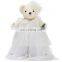 Pretty Bride Ballet Teddy Bear Plush Toy With Dress Custom Cute Wedding Ballerina Soft Plush Toy Stuffed Bear