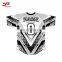 Wholesale custom sublimation blank short sleeve black orange soccer jersey