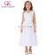 Grace Karin Sleeveless V-Neck White Chiffon Flower Girl Princess Bridesmaid Wedding Pageant Party Dress 2~12 Years CL010429-1