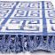 3 X 5 Ft Blue Cotton Block Print Accent Area Dhurrie Rug Flat Weave Hand Indian Handmade