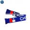Custom knitted acrylic football fan scarf with logo