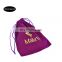 Wholesale emboridery Logo gift printing gold logo printed jewelry gift pouch velvet drawstring bag