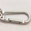 Carabiner Screw Locking Aluminium Spring Hook With Split Ring HK908AG Swivel Spring Snap Hook