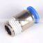 10pcs a lot 8mm 1/8 1/4 3/8 1/2 inch BSP straight pneumatic pu hose tube brass fitting POC One touch solenoid valve connector