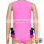 Baby Girls Pink Chubby Eagle Three Layers Ruffle Design Swimwear Wholesale Cute Toddler Swimsuit
