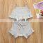 2020 Newborn Toddler Baby Girl Ribbed Solid Clothes set baby Vest Top T-Shirt Pants Shorts 2Pcs Ruffled Outfit