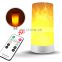 LED Flame Effect Light Flicking Bulbs USB Rechargeable with Remote Magnetic Flameless Table Lamp for Thanksgiving Christmas