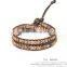 WBS2050 Hot new handmade beaded wrap bracelet Custom leather bracelets