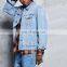 Oversized Vintage Plain Denim Jean Jacket For Men