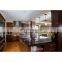 Custom Quartz Countertops Kitchen Island Cabinet with Built-in Appliances Cooktop