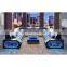 U shaped large LED lights modern design couch sectional leather sofa living room sofa set