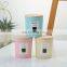 K&B wholesale hot sale cheap modern glass candleholders candle jars with wood lid for home decor