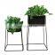modern Living room floor Rustic Decor iron garden corner stands plant basket rack