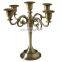 wedding gold hurricane glass center flower bowl candelabra