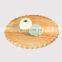 New Decoration Small Wooden Packaging Bamboo Round Cutting Thin Cheese Board Charcuterie