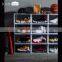 Stackable anti uv Box shoes plastic for men Sports side open magnet Clear acrylic box Shoe drop front box shoes Transparent