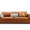 LS1607-36 modern stainless steel frame feet fabric or genuine leather upholstered sofa livingroom sofa office sofa