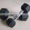 50kgs Hexagon rubber/PU dumbbell set