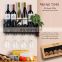Wall Mounted Wine Rack - Bottle & Glass Holder - Cork Storage - Store Red, White, Champagne - Comes with 6 Cork Wine Charms