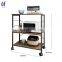 Custom Made Modern Black French Movable Wood Design Small Kitchen Islands Spice Storage Trolleys With Wheels