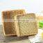 Best Price bamboo weaving basket Set Of 3 Snack fruit tray storage basket serving tray wholesale