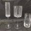 Transparent Clear Champagne Wine Drinking Water Glass Cup With Etched Line Design