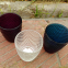 Wholesale Solid Color Vintage Embossed Court Style Dof Glass Tumbler