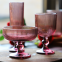 High Quality 250 ml Vintage Pattern Wine Glassware Set Purple Colored Embossed Glasses Elegant Drink Ware