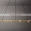 Luxurious classic modern frosted glass ball metal industrial  rectangular chandelier home hotel light luxury interior lighting