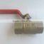 Forged NPT full port galvanized brass ball valve with red handle