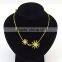 gold layered chain flowers women fashion necklaces