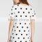 2015 Ladies All Over Polka Dot Print T Shirt for Women