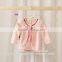 2015 Korean Style Long Sleeve Round Collar Cardigan Fancy Baby Girl Clothes