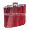 New 6oz Pink Bling Rhinestone Diamond Stainless Steel Hip Flask