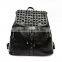 Leisure leather soft backpack bag female retro wave rivet Designer School Bag Shopping Bags