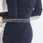 New Trendy Club Dress Black Knit Long Sleeve Bodycon Dress