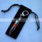 High level bright chrome metal mini ball pen with keychain for promotion