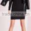 bardot long sleeve rib bodycon dress black