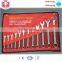 12PCS Mirror Pololished combination wrench Set (chrome vanadium&canbon steel)