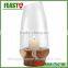 2015 New Design Glass Candle Holder Decorative Candle Jar With Wood Stand