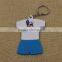 Wholesale cheap custom T-shirt shaped PVC keyring