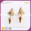 E74837I02 Simple Dubai Gold Jewelry Earring Designs For Women Models Copper Alloy Gold Spinning Spinous Earrings