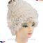 Passed Sedex testing knitted mink faux fur hat