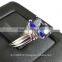 8x6, 8x6 MM Blue Star Sapphire Ring Lab-Created Sterling Silver 92.5 Size 7.5