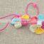 Cute colorful flower hair band fabric pearl beaded hair ring decoration