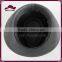 Black Suede Fedora Hat with Zipper Band