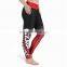Womens Polyester/spandex Printed Leggings