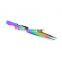 Mini Straight with Curved Tip Eyelash Extensions Tweezers Set In Multi-Color/Rainbow Plasma Coating