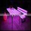 Portable garden table and chairs, colorful lighting garden table and chairs